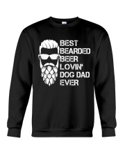 BEER LOVER - BEST BEARDED BEER LOVING DOG DAD EVER Crewneck Sweatshirt thumbnail