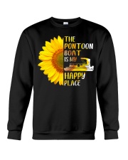 PONTOON BOAT GIFT - HAPPY PLACE Crewneck Sweatshirt tile