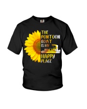 PONTOON BOAT GIFT - HAPPY PLACE Youth T-Shirt tile