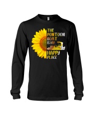 PONTOON BOAT GIFT - HAPPY PLACE Long Sleeve Tee tile