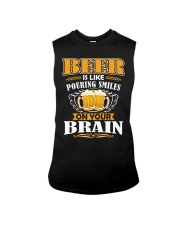 BEER IS LIKE POURING SMILES ON YOUR BRAIN Sleeveless Tee tile