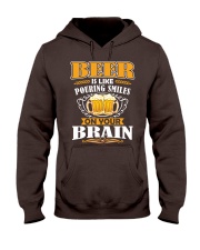BEER IS LIKE POURING SMILES ON YOUR BRAIN Hooded Sweatshirt tile