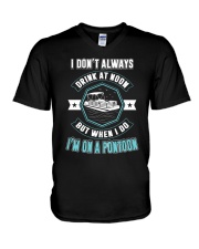PONTOON PARTY - DRINKING ON A PONTOON V-Neck T-Shirt tile
