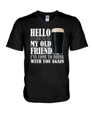 RETRO BEER - HELLO DARKNESS V-Neck T-Shirt thumbnail