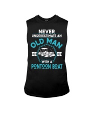 PONTOON LOVERS - NEVER UNDERESTIMATE AN OLD MAN Sleeveless Tee thumbnail