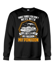 PONTOON BOAT GIFT - FAMILY FREEDOM AND PONTOON Crewneck Sweatshirt thumbnail