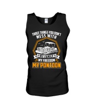 PONTOON BOAT GIFT - FAMILY FREEDOM AND PONTOON Unisex Tank thumbnail