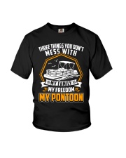 PONTOON BOAT GIFT - FAMILY FREEDOM AND PONTOON Youth T-Shirt thumbnail