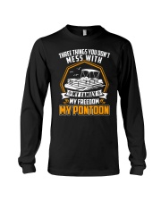 PONTOON BOAT GIFT - FAMILY FREEDOM AND PONTOON Long Sleeve Tee thumbnail