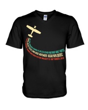 Aviation Phonetic Alphabet - Airplane Vintage V-Neck T-Shirt tile