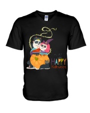 HW - HAPPY HALLOWEEN V-Neck T-Shirt tile