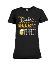 CRAFT BEER LOVERS - I'M A TEACHER Premium Fit Ladies Tee tile