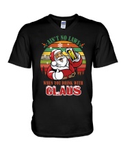 B - SANTA V-Neck T-Shirt thumbnail