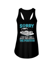 PONTOON BOAT GIFT - SORRY FOR WHAT I SAID Ladies Flowy Tank thumbnail
