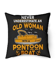 NEVER UNDERESTIMATE AN OLD WOMAN WITH PONTOON BOAT Indoor Pillow - 16” x 16” thumbnail