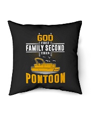 PONTOON BOAT GIFT - GOD FAMILY THEN PONTOON Indoor Pillow - 16” x 16” thumbnail