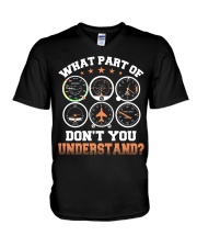 PILOT GIFTS -WHAT PART OF DON'T YOU UNDERSTAND V-Neck T-Shirt tile