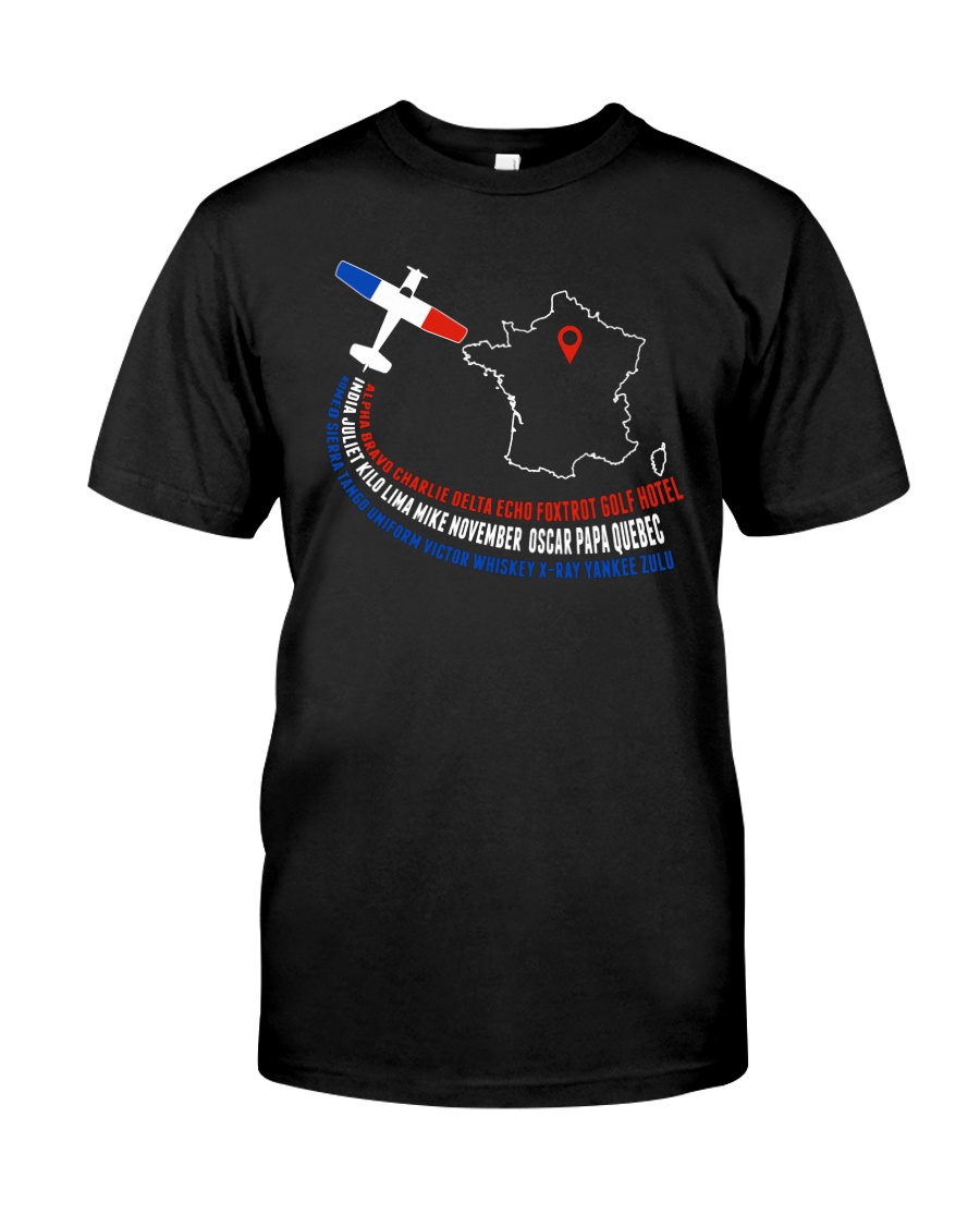 AIRPLANE GIFTS - FRANCE FLAG ALPHABET Classic T-Shirt