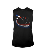 AIRPLANE GIFTS - FRANCE FLAG ALPHABET Sleeveless Tee thumbnail