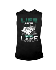PONTOON BOAT GIFT - LIFE IS BETTER AT THE LAKE Sleeveless Tee tile