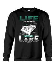 PONTOON BOAT GIFT - LIFE IS BETTER AT THE LAKE Crewneck Sweatshirt tile