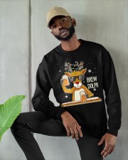 CRAFT BEER AND BREWING - BREW DOLPH Crewneck Sweatshirt apparel-crewneck-sweatshirt-lifestyle-front-08