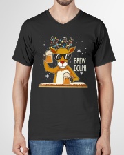 CRAFT BEER AND BREWING - BREW DOLPH V-Neck T-Shirt garment-vneck-tshirt-front-01