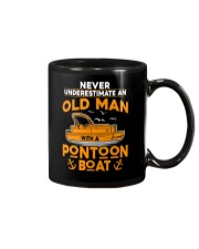 NEVER UNDERESTIMATE AN OLD MAN WITH A PONTOON BOAT Mug thumbnail