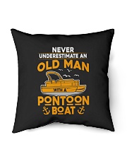 NEVER UNDERESTIMATE AN OLD MAN WITH A PONTOON BOAT Indoor Pillow - 16” x 16” thumbnail