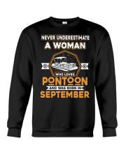 PONTOON BOAT GIFT - SEPTEMBER PONTOON WOMAN Crewneck Sweatshirt thumbnail