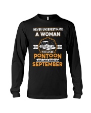PONTOON BOAT GIFT - SEPTEMBER PONTOON WOMAN Long Sleeve Tee thumbnail