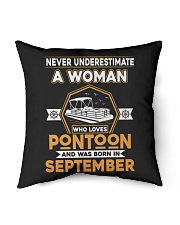 PONTOON BOAT GIFT - SEPTEMBER PONTOON WOMAN Indoor Pillow - 16” x 16” thumbnail