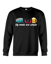 CRAFT BEER LOVER - CAMPING AND GIRLS AND BEST BEER Crewneck Sweatshirt thumbnail