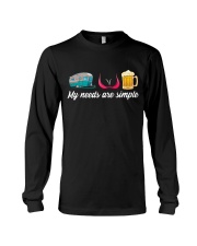CRAFT BEER LOVER - CAMPING AND GIRLS AND BEST BEER Long Sleeve Tee thumbnail