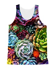 succulents flowers All-over Unisex Tank thumbnail