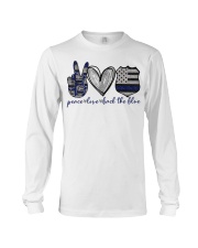 Peace Love Back The Blue Long Sleeve Tee tile