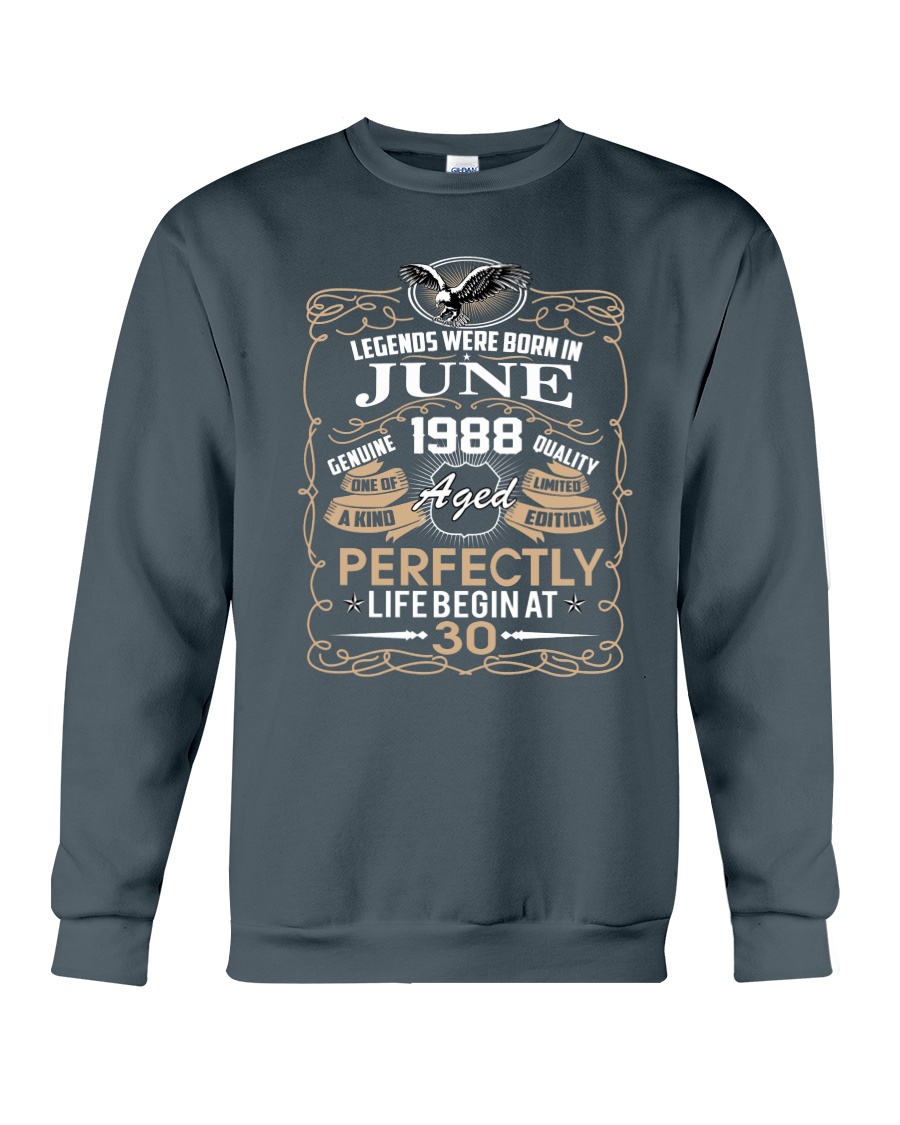 30th Birthday Gift - Legend were born in JUNE Crewneck Sweatshirt
