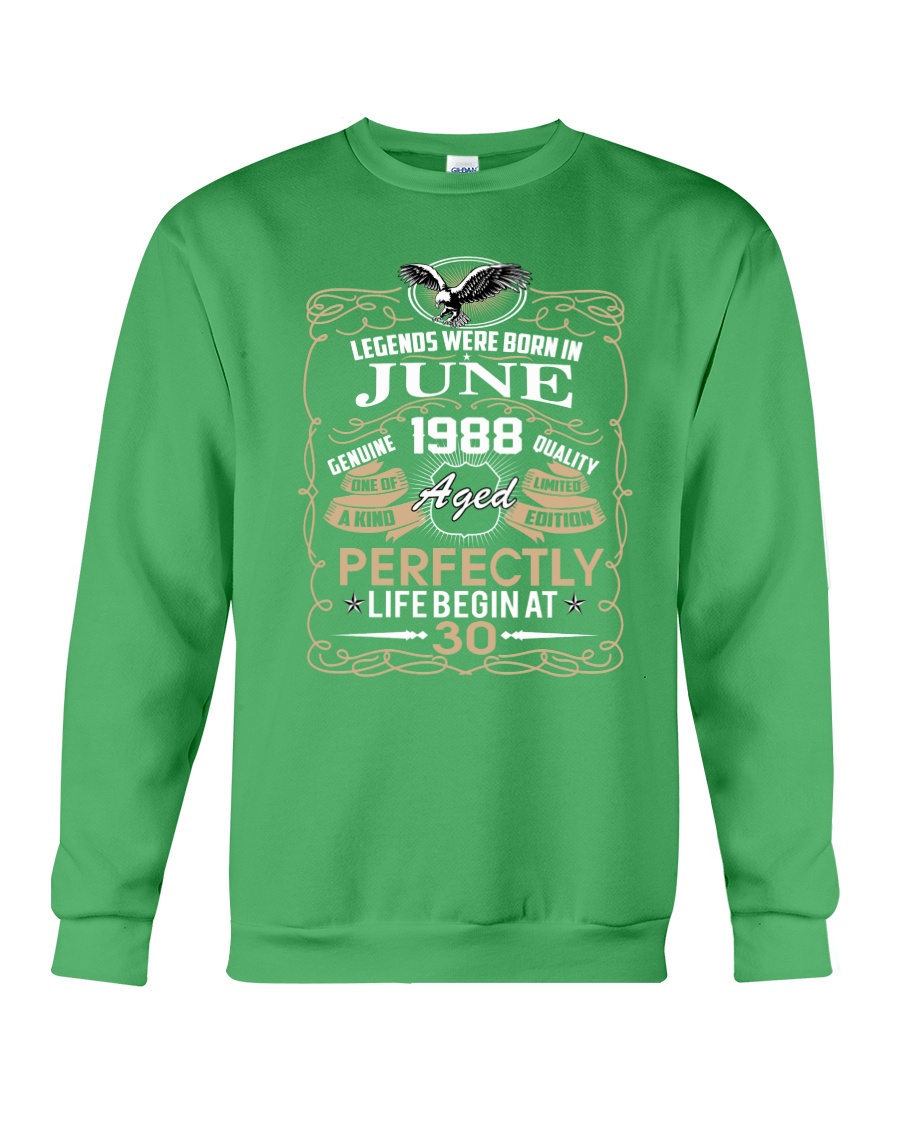 30th Birthday Gift - Legend were born in JUNE Crewneck Sweatshirt