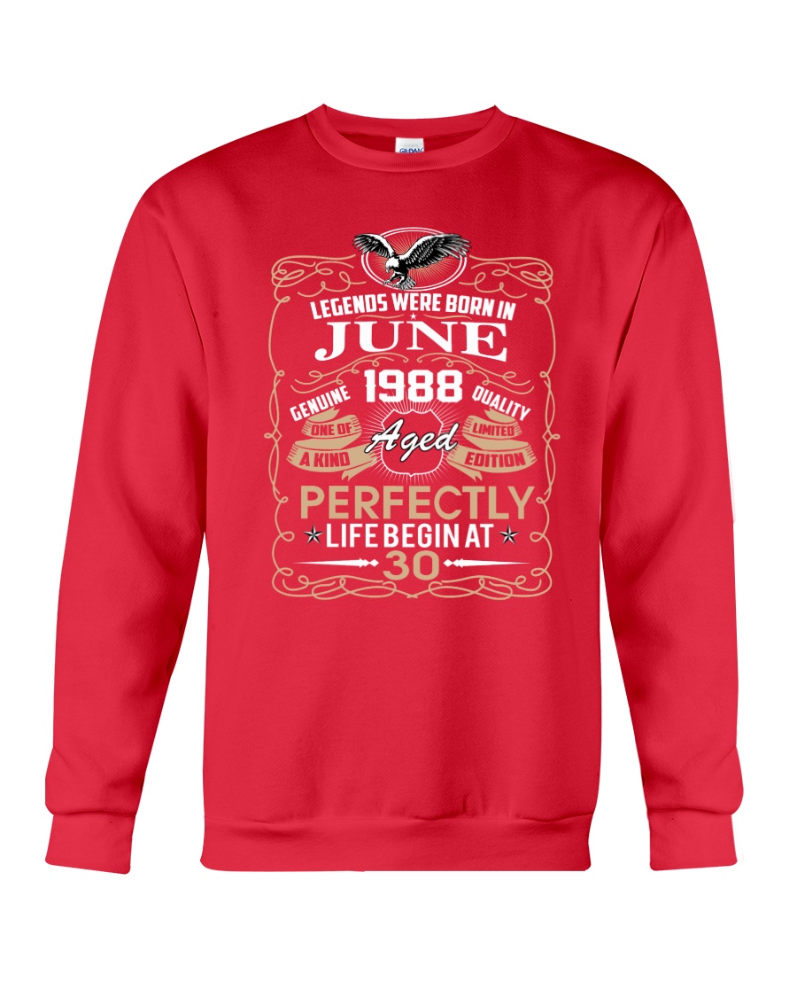 30th Birthday Gift - Legend were born in JUNE Crewneck Sweatshirt