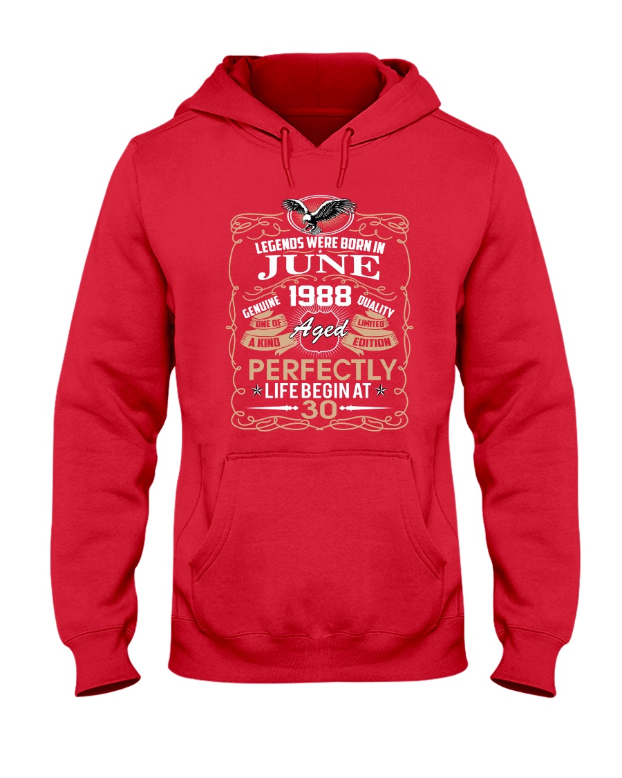 30th Birthday Gift - Legend were born in JUNE Hooded Sweatshirt