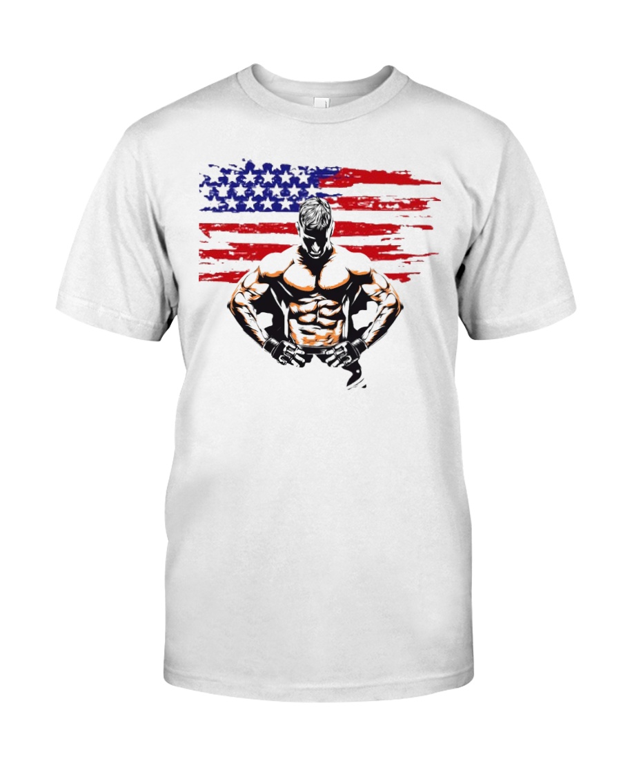 USA Alpha Fighter Premium Fit Mens Tee
