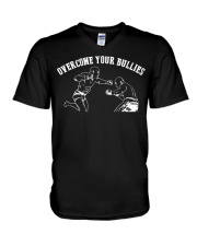 Overcome Your Bullies V-Neck T-Shirt tile