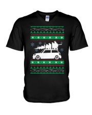 Christmas Tree Car Ugly Xmas Sweater V-Neck T-Shirt thumbnail