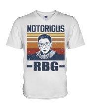 Notorious RBG V-Neck T-Shirt front