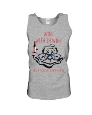Wine with dewine Unisex Tank thumbnail