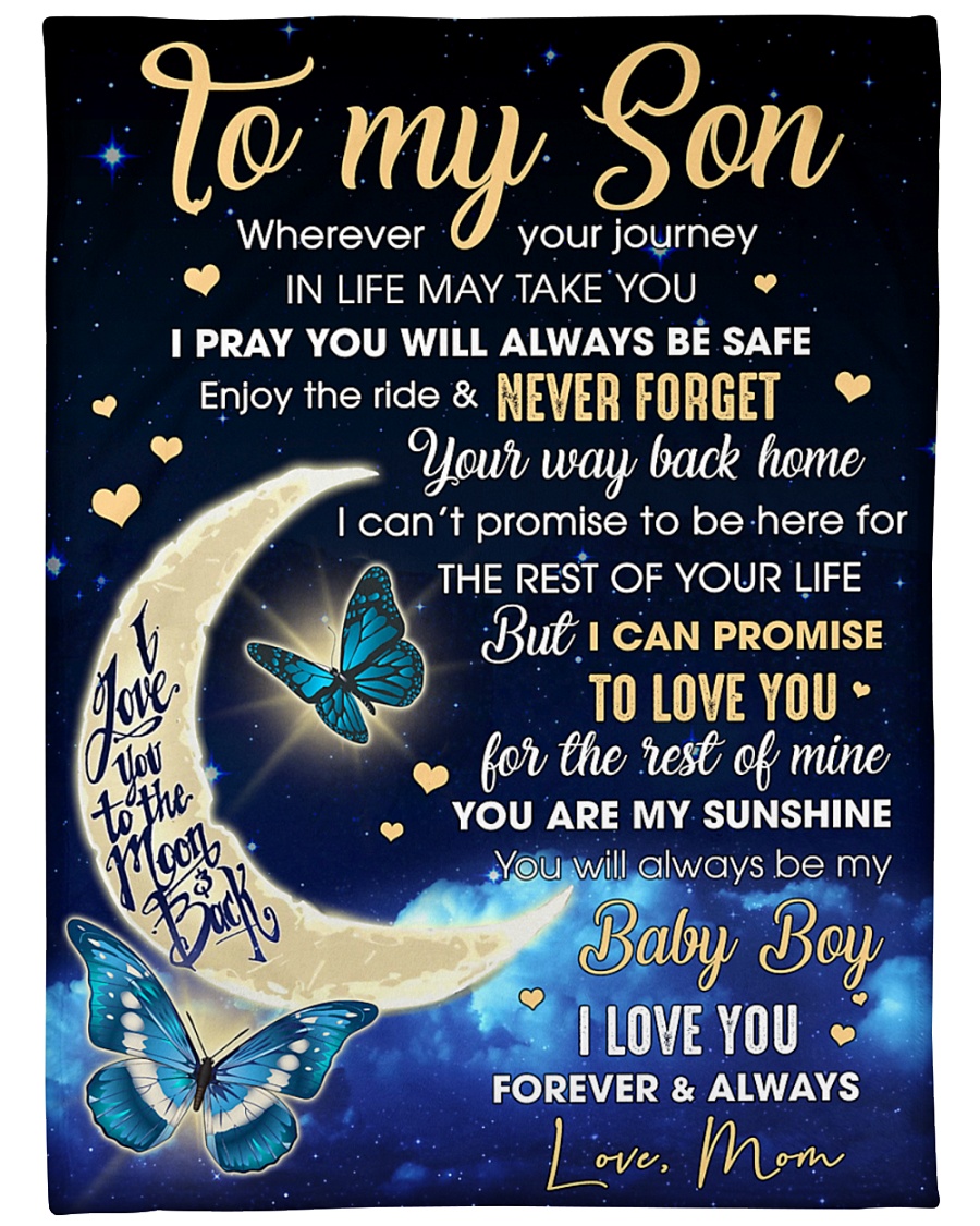 To my Son Wherever your journey in life may takyou Large Fleece Blanket - 60" x 80"