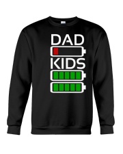 Dad Kids Tired Battery Low Energy Dad New Dad Gift Crewneck Sweatshirt thumbnail