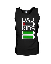 Dad Kids Tired Battery Low Energy Dad New Dad Gift Unisex Tank thumbnail