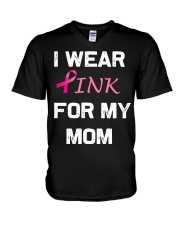 I WEAR PINK FOR MY MOM V-Neck T-Shirt thumbnail