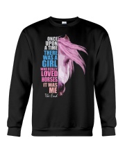 Horse Riding Girl Loves Horses Horseback Rider Crewneck Sweatshirt tile